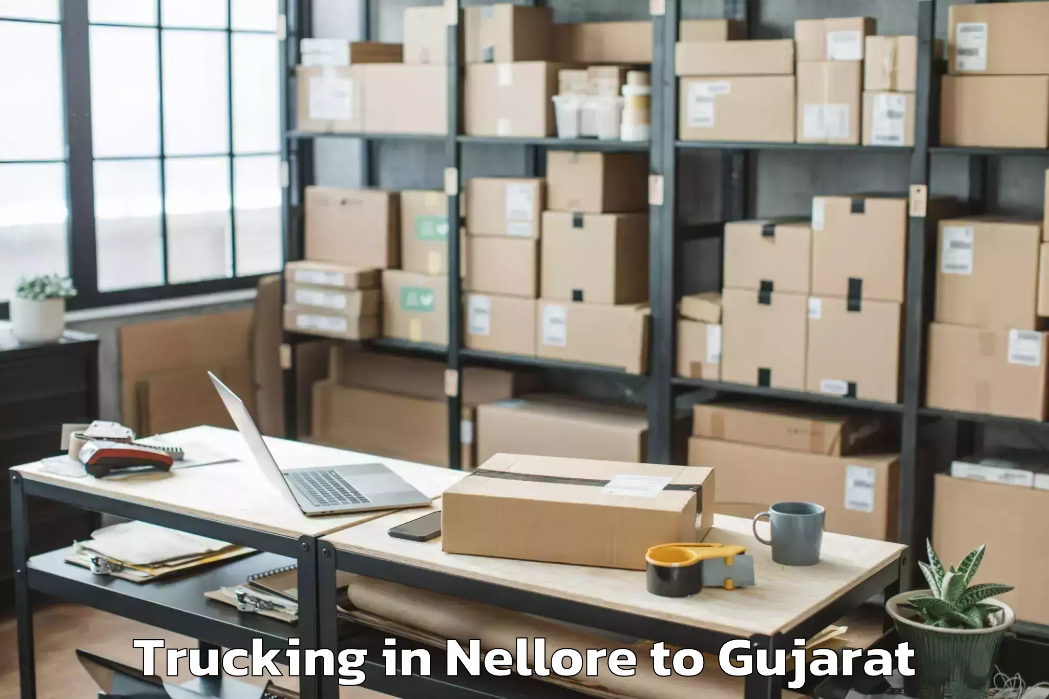 Easy Nellore to Gujarat University Of Transpla Trucking Booking